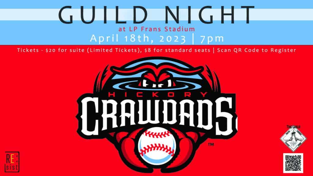Guild Night at Hickory Crawdads - With QR